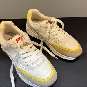 Camper White and Yellow Casual Shoes